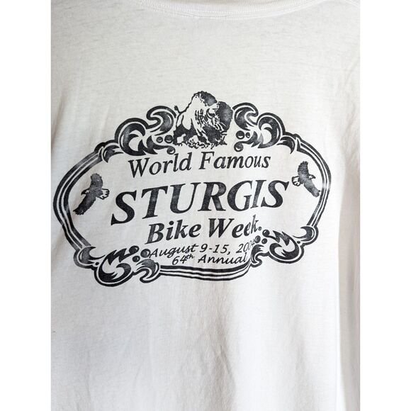 Vintage Thrashed Sturgis 2004 Motorcycle T Shirt Sz 3XL Cotton Made in USA 64th - Picture 5 of 16